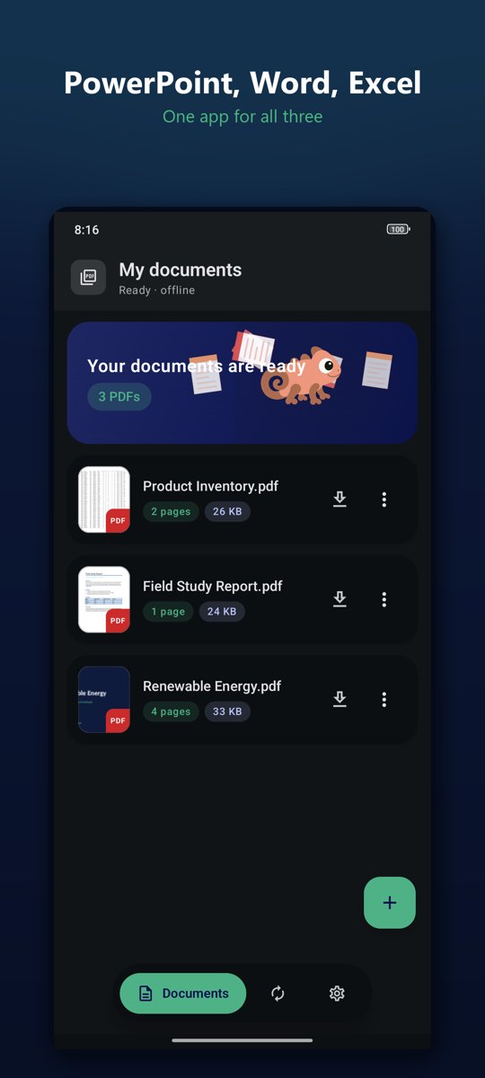 PowerPoint, Word and Excel files converted to PDF