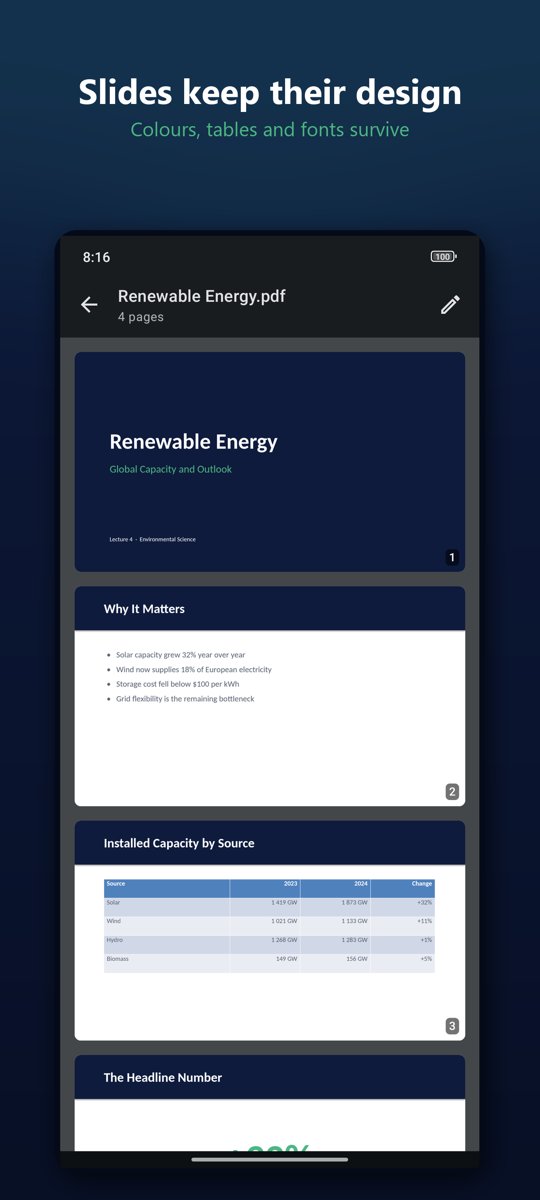 Converted slides keep their design